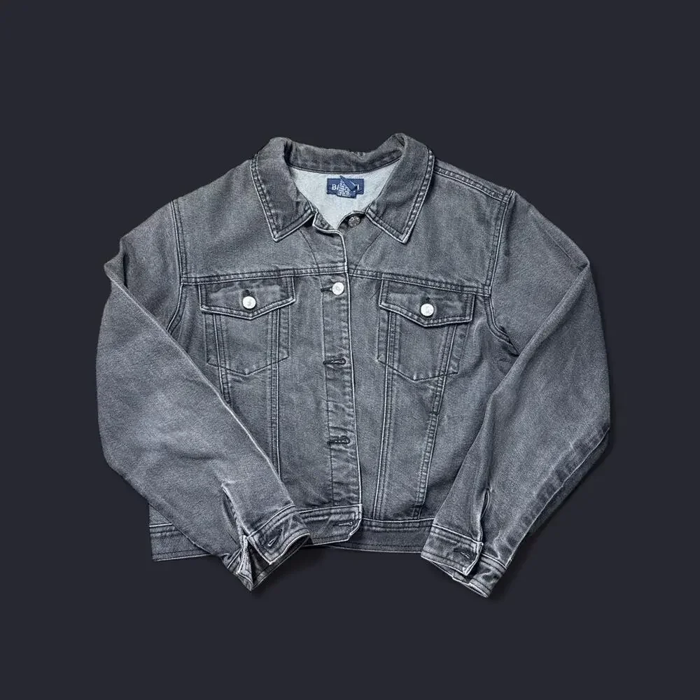 Baccini grey/black denim jacket - Picture 1 of 4